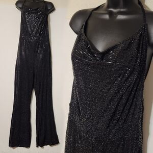 Sincerely Jules Open Back Sparkly bling Romper Jumpsuit New Year Party Disco